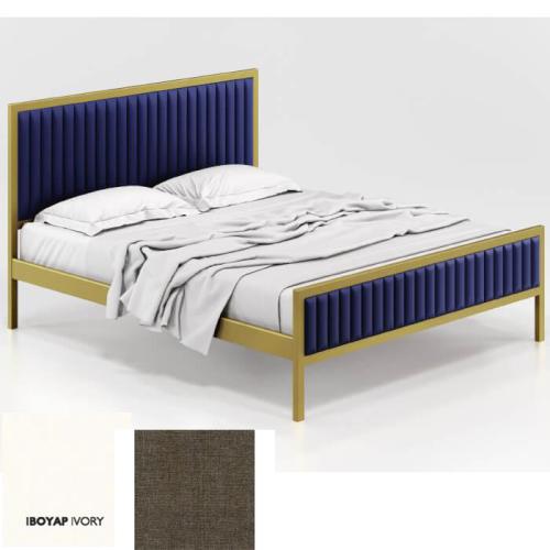 Queen Κρεβάτι (Για Στρώμα 160×190) Με Επιλογές Χρωμάτων 514,Ιβουάρ