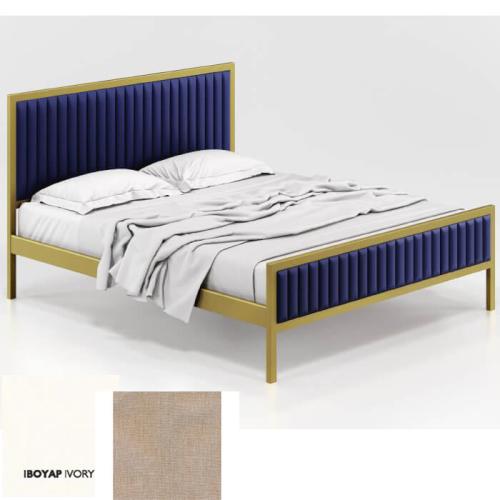 Queen Κρεβάτι (Για Στρώμα 160×190) Με Επιλογές Χρωμάτων 520,Ιβουάρ