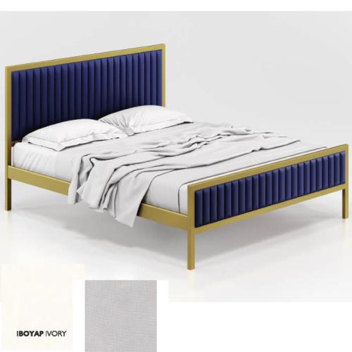 Queen Κρεβάτι (Για Στρώμα 160×190) Με Επιλογές Χρωμάτων 526,Ιβουάρ