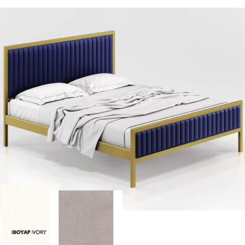 Queen Κρεβάτι (Για Στρώμα 160×190) Με Επιλογές Χρωμάτων 527,Ιβουάρ