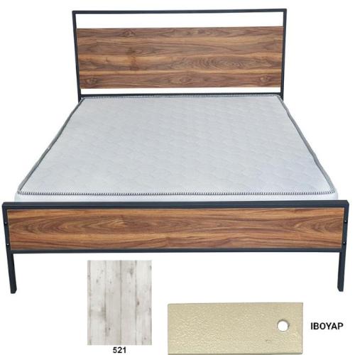 Venice Κρεβάτι Μεταλλικό Με Επένδυση Μοριοσανίδας (Για Στρώμα 120×190) Με Επιλογές Χρωμάτων 521,Ιβουάρ