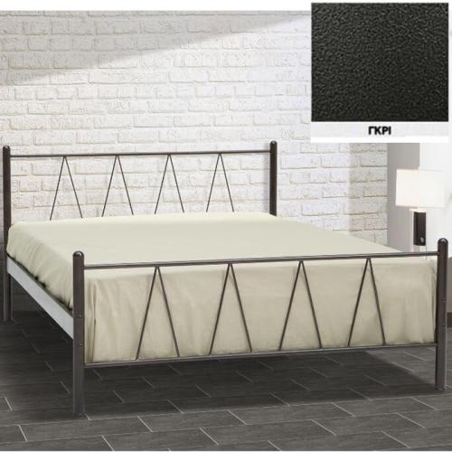 Ιος Μεταλλικό Κρεβάτι (Για Στρώμα 160×200) Με Επιλογές Χρωμάτων Γκρι