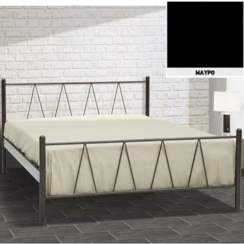 Ιος Μεταλλικό Κρεβάτι (Για Στρώμα 90×190) Με Επιλογές Χρωμάτων Μαύρο