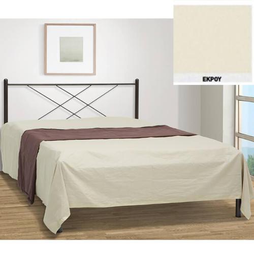 Καρέ Μεταλλικό Κρεβάτι (Για Στρώμα 140×200) Με Επιλογές Χρωμάτων Εκρού