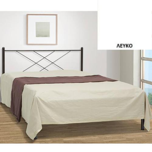 Καρέ Μεταλλικό Κρεβάτι (Για Στρώμα 90×190) Με Επιλογές Χρωμάτων Λευκό