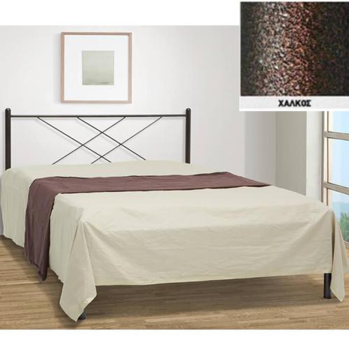 Καρέ Μεταλλικό Κρεβάτι (Για Στρώμα 90×200) Με Επιλογές Χρωμάτων Χαλκός