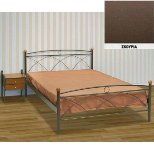 Κώς Μεταλλικό Κρεβάτι (Για Στρώμα 110×200) Με Επιλογές Χρωμάτων Σκουριά