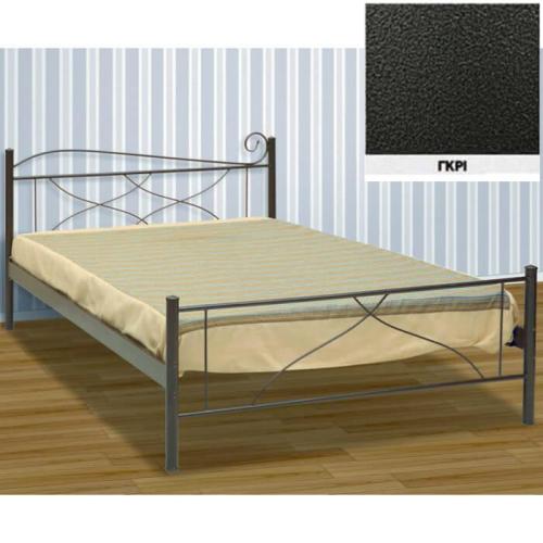Κύμα Μεταλλικό Κρεβάτι (Για Στρώμα 110×190) Με Επιλογές Χρωμάτων Γκρι