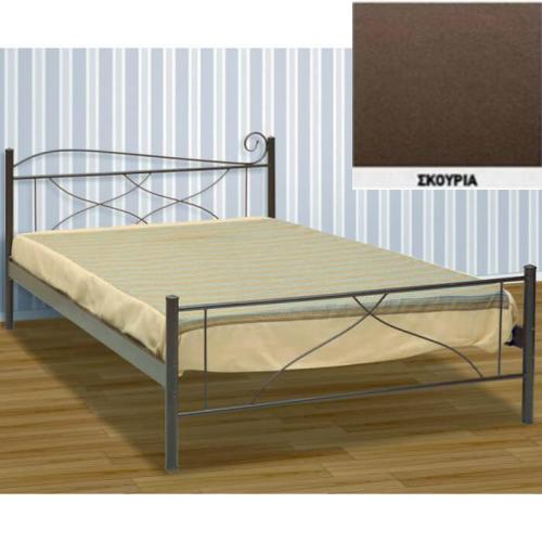 Κύμα Μεταλλικό Κρεβάτι (Για Στρώμα 140×190) Με Επιλογές Χρωμάτων Σκουριά