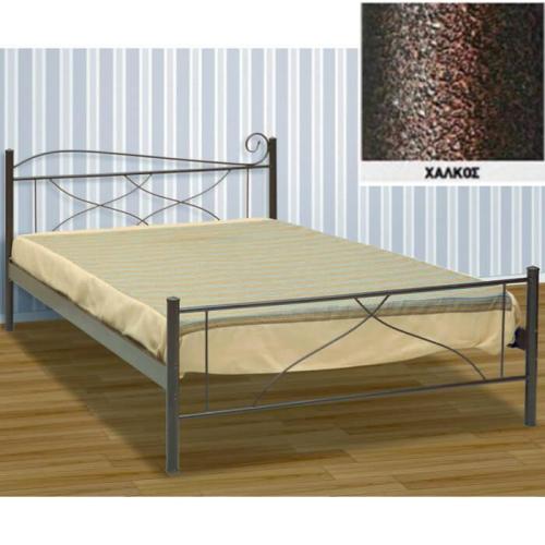Κύμα Μεταλλικό Κρεβάτι (Για Στρώμα 140×200) Με Επιλογές Χρωμάτων Χαλκός
