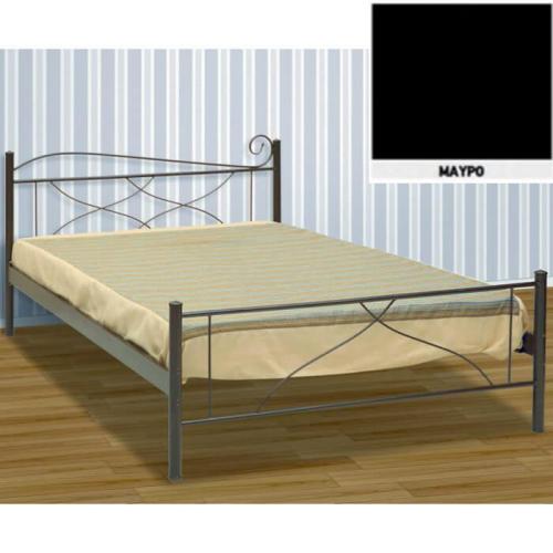 Κύμα Μεταλλικό Κρεβάτι (Για Στρώμα 150×200) Με Επιλογές Χρωμάτων Μαύρο