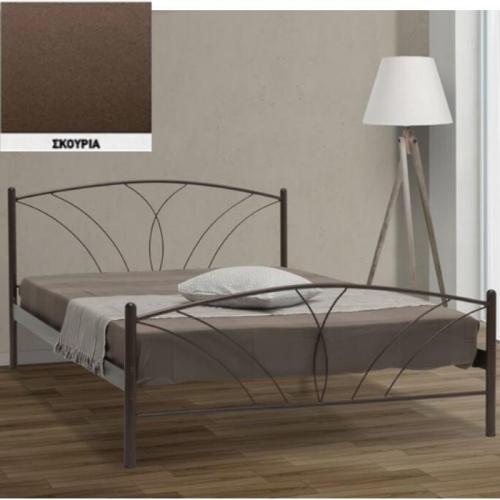 Τήνος Μεταλλικό Κρεβάτι (Για Στρώμα 90×190) Με Επιλογές Χρωμάτων Σκουριά