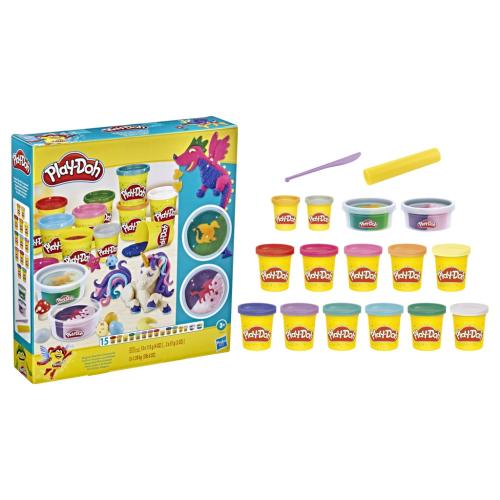Play-Doh Magical Sparkle Pack - 15 Βαζάκια Πλαστοζυμαράκια F3612
