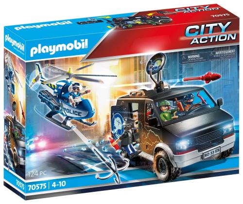 Playmobil City Action Αστυνομικό ελικόπτερο και ληστές με βαν 70575