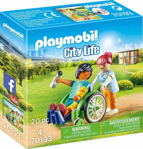 Playmobil City Life Ασθενής με Καροτσάκι 70193