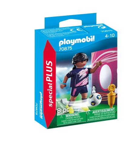 Playmobil Special Plus Γυναίκα Ποδοσφαιριστής με Τοίχο Εξάσκησης 70875