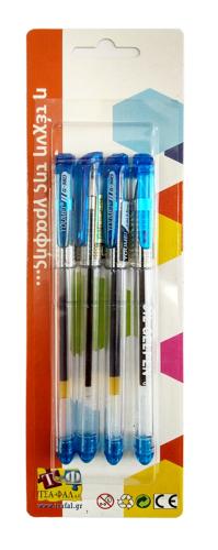 ΤΣΑ-ΦΑΛ Στυλό g-308 oil gel 0,7mm, μπλε, μαυρης & κοκκινης Μελάνις, Σ04310.4