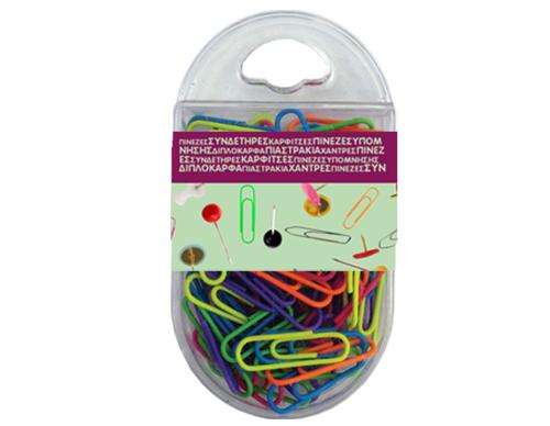 ΤΣΑ-ΦΑΛ Συνδετήρες no3/28mm Fluo Χρώματα σε κουτι, Σ2003