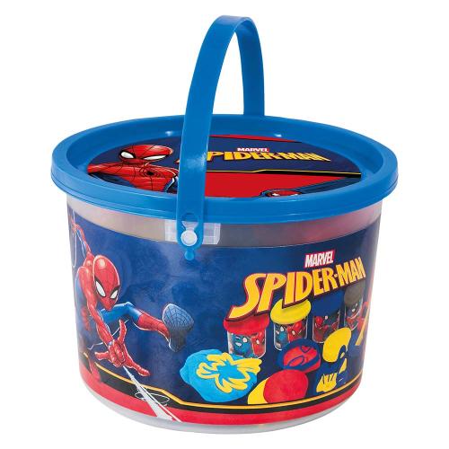 AS Πλαστελίνη Marvel Spiderman Κουβαδάκι Με 4 Βαζάκια Και 8 Εργαλεία 200g 1045-03603