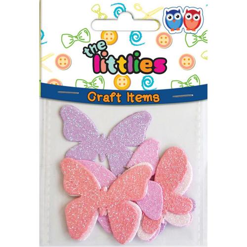 Πεταλούδες Χειροτεχνίας The littlies Glitter Χειροποίητα 8 Τμχ. 000646062