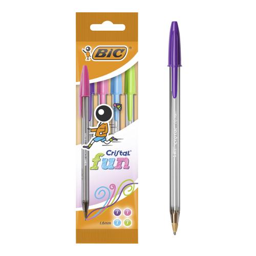 Bic Στυλό Cristal 1.6 Fun Pouch 4 8957921