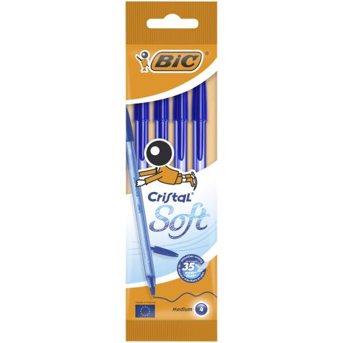 Bic Στυλό Cristal Soft Μπλε BL4 918527