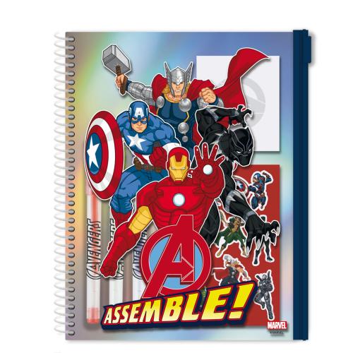 Σχολικό Σετ Avengers 7 Τμχ. με Σημειωματάριο σε PVC Θήκη 000506189