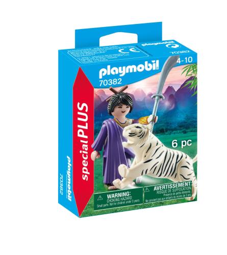 Playmobil Special Plus Ασιάτισσα Πολεμίστρια με Λευκή Τίγρη 70382