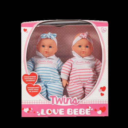 Love Bebé Κούκλες Μωράκια Δίδυμα 33εκ. PRG00370