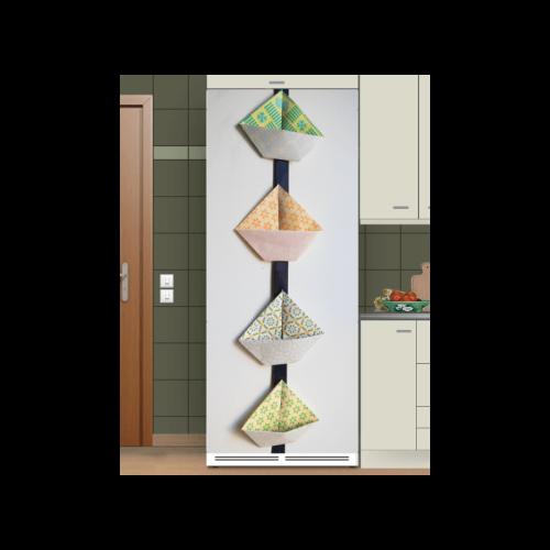 Αυτοκόλλητα ψυγείου Χάρτινα καραβάκια 70x180 Αυτοκόλλητα ψυγείου
