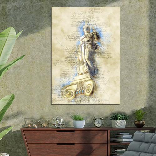 Πίνακας σε καμβά Θεά Αθηνά 107x150 Τελαρωμένος καμβάς σε ξύλο με πάχος 2cm