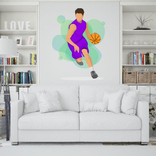 Αυτοκόλλητα τοίχου με Sports Basketball Player 96x70 Αυτοκόλλητα τοίχου