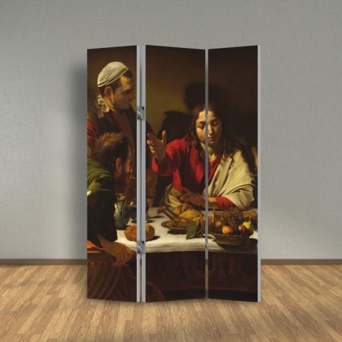 Παραβάν Caravaggio - Supper at Emmaus 160x180 Μουσαμά Δύο όψεις