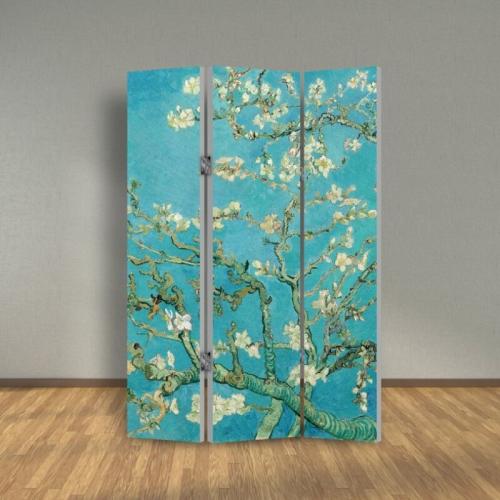 Παραβάν Van Gogh - Almond Blossom 160x200 Ύφασμα Δύο όψεις