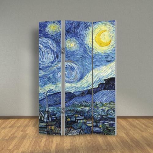 Παραβάν Van Gogh - Starry Night 280x160 Μουσαμά Δύο όψεις