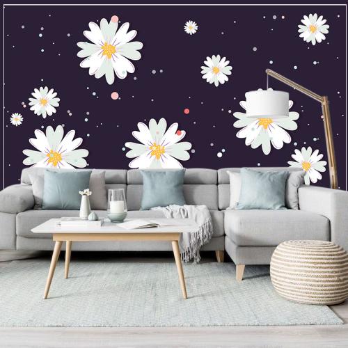 Ταπετσαρία τοίχου White daisies 315x210 Βινύλιο