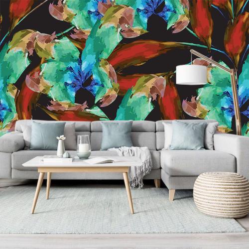 Ταπετσαρία τοίχου Floral Watercolors 140x140 Ύφασμα