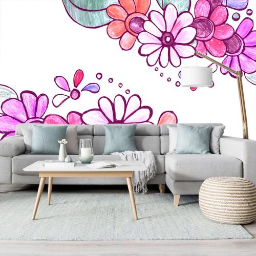 Ταπετσαρία τοίχου Floral Ξυλομπογια 230x230 Ύφασμα