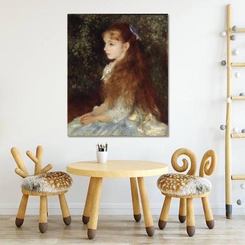 Πίνακας σε καμβά Renoir - Portrait of Mademoiselle Irène Cahen d'Anvers 100x122 Τελαρωμένος καμβάς σε ξύλο με πάχος 2cm