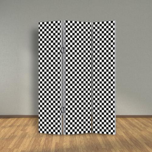Παραβάν Black & White 80x160 Μουσαμά Δύο όψεις