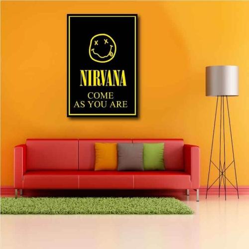 Πίνακας σε καμβά Nirvana Poster 40x59 Τελαρωμένος καμβάς σε ξύλο με πάχος 2cm