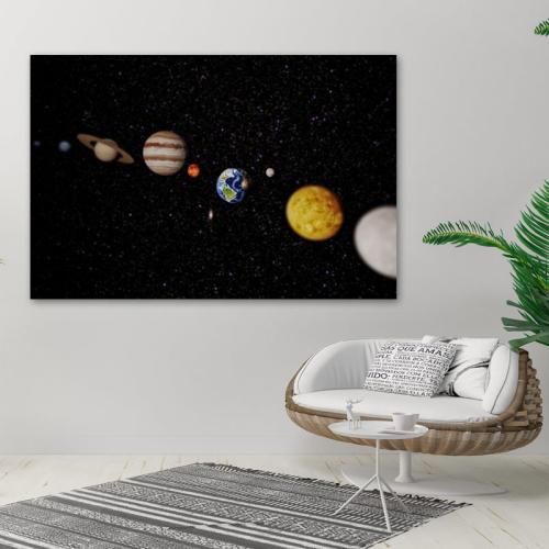 Πίνακας σε καμβά Πλανήτες στη Σειρά 75x50 Τελαρωμένος καμβάς σε ξύλο με πάχος 2cm