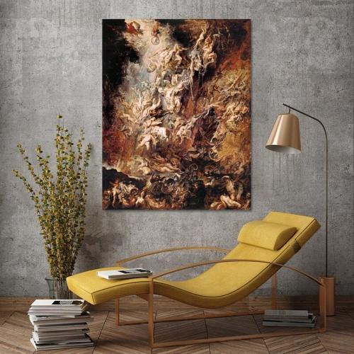 Πίνακας σε καμβά Peter Paul Rubens - The Fall of the Damned 30x39 Τελαρωμένος καμβάς σε ξύλο με πάχος 2cm