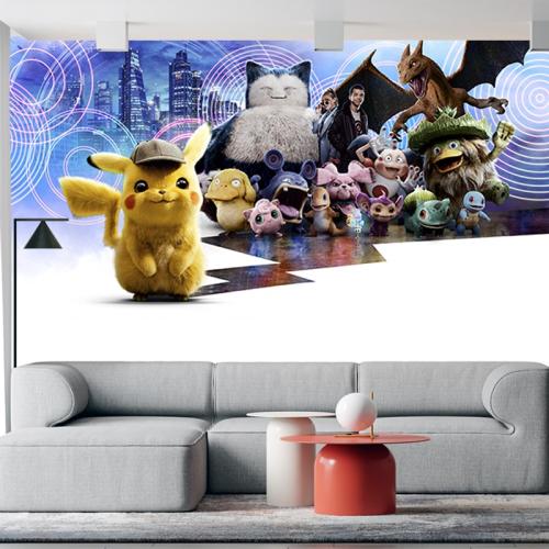 Ταπετσαρία τοίχου Pokémon Detective Pikachu 140x64 Ύφασμα