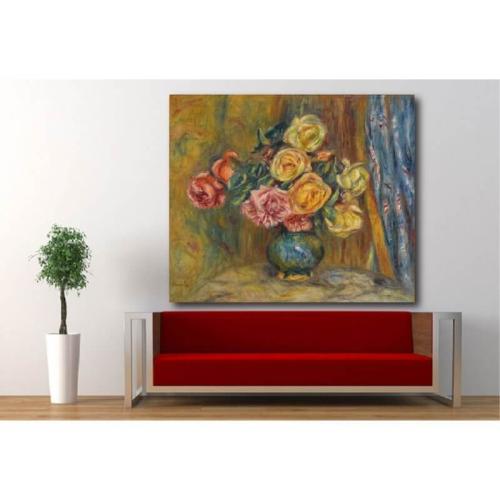 Πίνακας σε καμβά του Pierre Auguste Renoir Flowers 50x75 Τελαρωμένος καμβάς σε ξύλο με πάχος 2cm