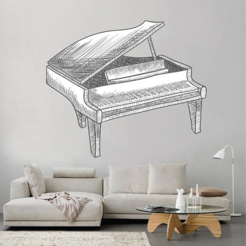 Αυτοκόλλητα τοίχου Πιάνο σε σχέδιο 160x190 Αυτοκόλλητα τοίχου
