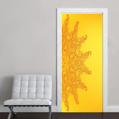 Αυτοκόλλητα πόρτας Σχέδιο με ήλιο 100x220 Αυτοκόλλητα πόρτας