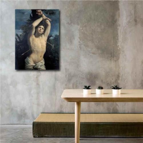 Πίνακας σε καμβά Guido Reni - Saint Sebastian 80x110 Τελαρωμένος καμβάς σε ξύλο με πάχος 2cm