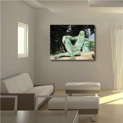 Πίνακας σε καμβά Leonardo Da Vinci - Leonardo Statue 140x110 Τελαρωμένος καμβάς σε ξύλο με πάχος 2cm