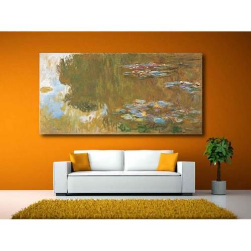 Πίνακας σε καμβά του Claude Monet The Water Lily Pond 70x105 Τελαρωμένος καμβάς σε ξύλο με πάχος 2cm